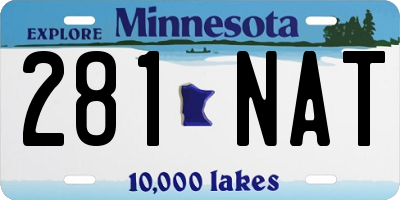 MN license plate 281NAT