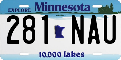 MN license plate 281NAU