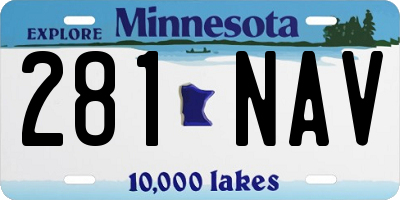 MN license plate 281NAV
