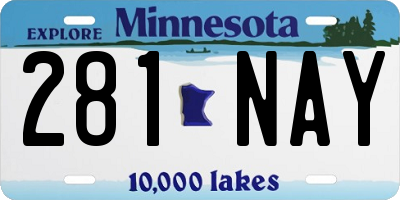 MN license plate 281NAY