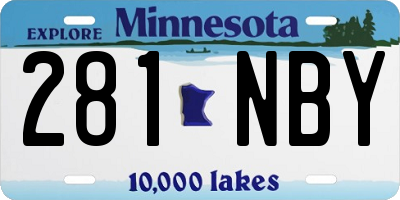 MN license plate 281NBY