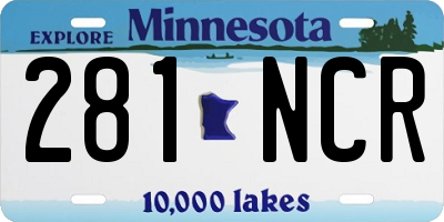 MN license plate 281NCR