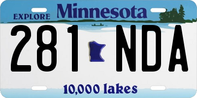 MN license plate 281NDA