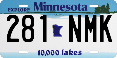 MN license plate 281NMK