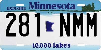 MN license plate 281NMM