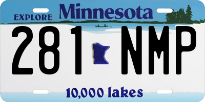 MN license plate 281NMP