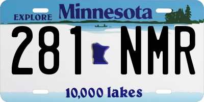 MN license plate 281NMR