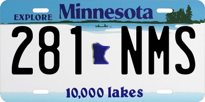 MN license plate 281NMS