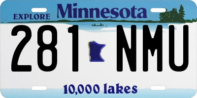 MN license plate 281NMU