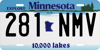 MN license plate 281NMV