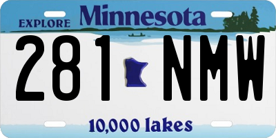 MN license plate 281NMW