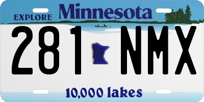 MN license plate 281NMX