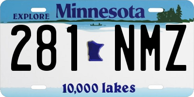 MN license plate 281NMZ