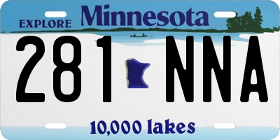 MN license plate 281NNA