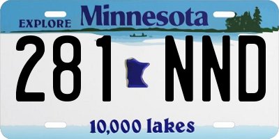 MN license plate 281NND