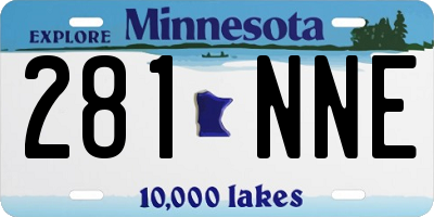 MN license plate 281NNE