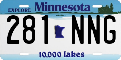 MN license plate 281NNG