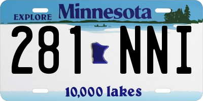 MN license plate 281NNI