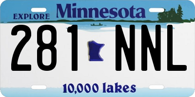 MN license plate 281NNL