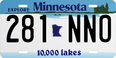 MN license plate 281NNO