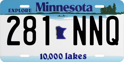MN license plate 281NNQ