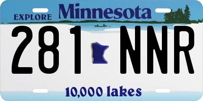MN license plate 281NNR