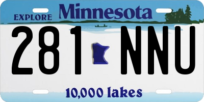 MN license plate 281NNU