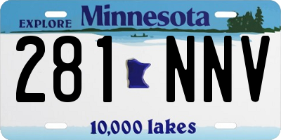 MN license plate 281NNV