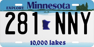MN license plate 281NNY