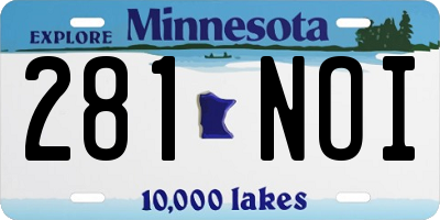 MN license plate 281NOI