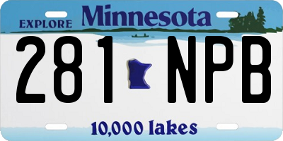 MN license plate 281NPB
