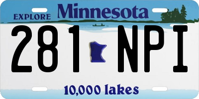 MN license plate 281NPI