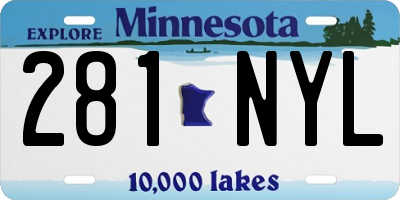 MN license plate 281NYL