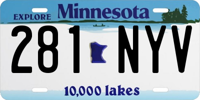 MN license plate 281NYV