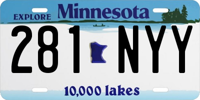 MN license plate 281NYY