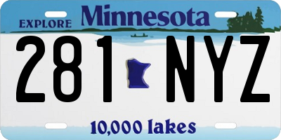 MN license plate 281NYZ