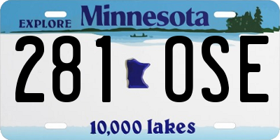 MN license plate 281OSE