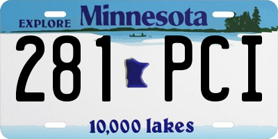 MN license plate 281PCI