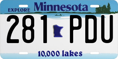 MN license plate 281PDU