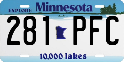 MN license plate 281PFC