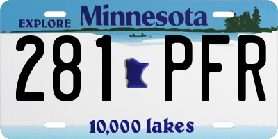 MN license plate 281PFR