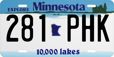 MN license plate 281PHK