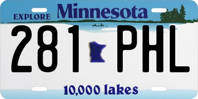 MN license plate 281PHL