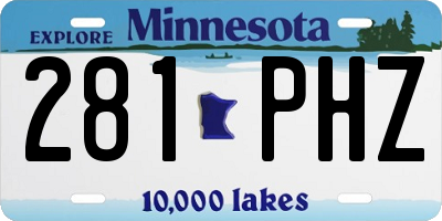 MN license plate 281PHZ