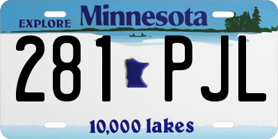 MN license plate 281PJL