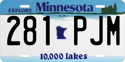 MN license plate 281PJM