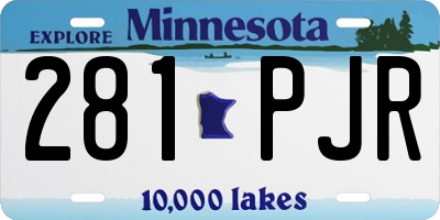 MN license plate 281PJR