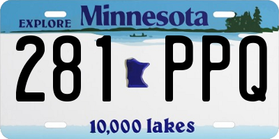 MN license plate 281PPQ