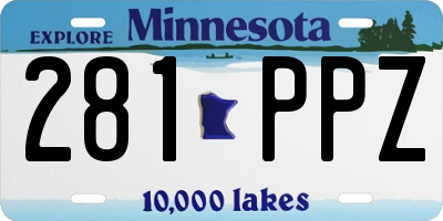 MN license plate 281PPZ
