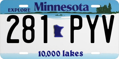 MN license plate 281PYV